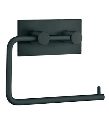 Beslagsboden Design Steel Square Base Toilet Roll Holder - Matte Black Stainless Steel