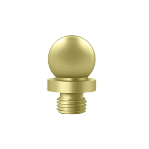 Deltana Ball Solid Brass Hinge Finial, 9/16 Inch Tall