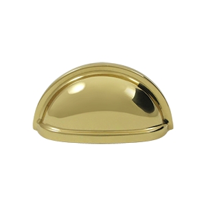 Deltana Solid Brass 3 1/2 Inch Oval Shell Pull