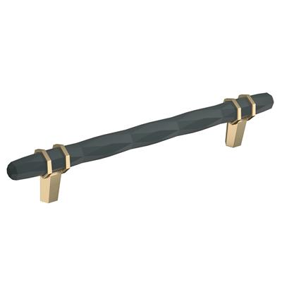 Amerock London, 6-5/16 Inch cc Cabinet Pull, Black Bronze/Golden Champagne
