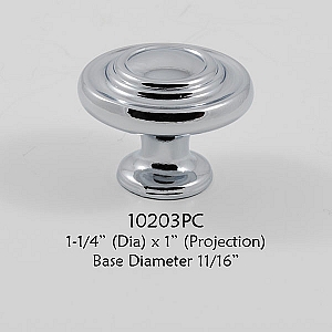 Residential Essentials 10203 Cabinet Knob in Polished Chrome