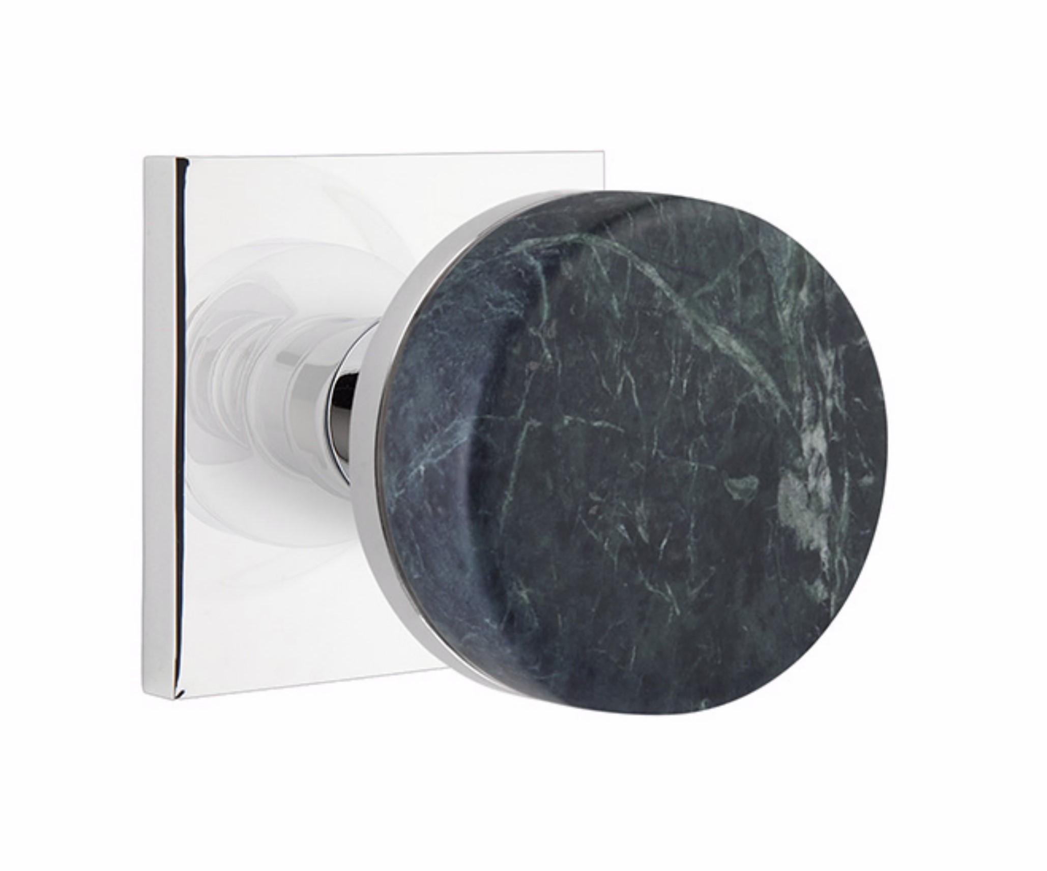 Emtek Conical Green Marble Knob with Square Rosette