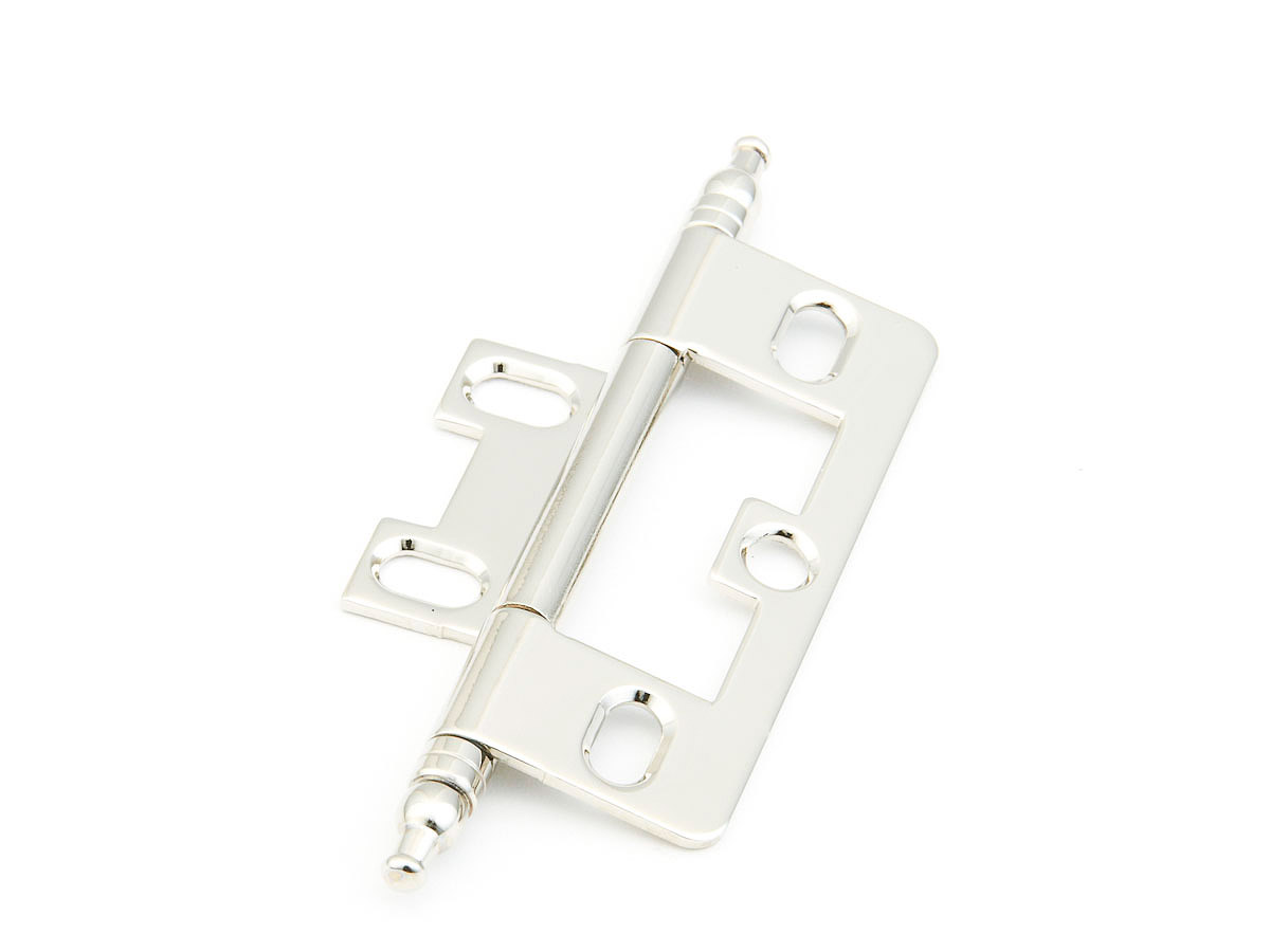 Schaub Minaret Tip Non-Mortise Polished Nickel Hinge