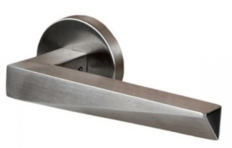 Linnea L19 Stainless Steel Door Lever with Round Rosette
