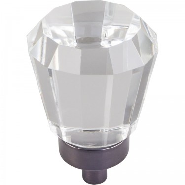 Hardware Resources Harlow 1 Inch Glass Tapered Cabinet Knob - Brushed Oil-Rubbed Bronze