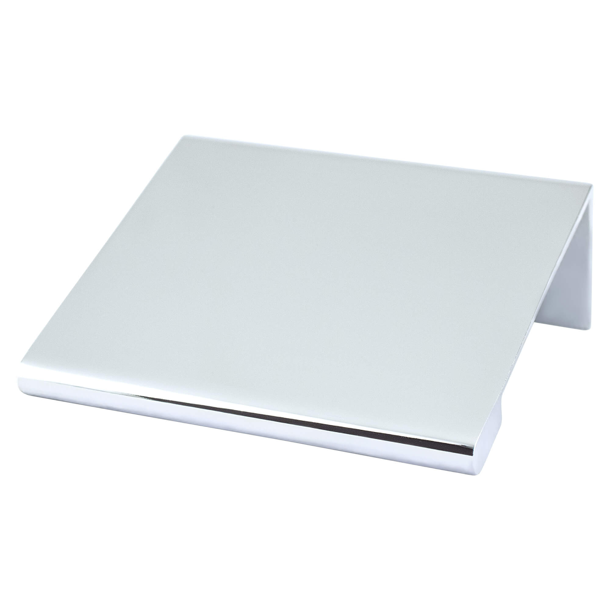 Berenson Contemporary Advantage Two 25.4mm CC Polished Chrome Edge Pull - Part measures 1/16in. thickness.