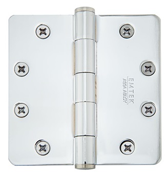 Emtek 4.5 Inch Heavy Duty Door Hinges with 1/4 Inch Round Corners (pair)