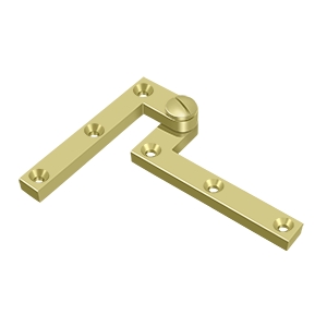 Deltana Pivot Hinge 4 3/8 Inch x 5/8 Inch x 1 7/8 Inch Polished Brass - Thickness 0.375