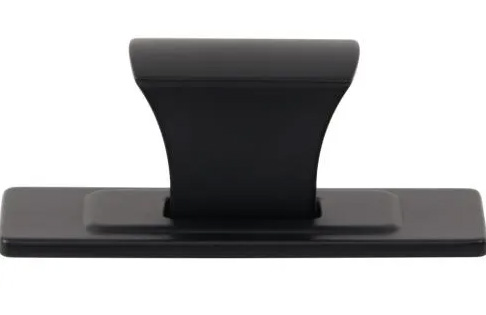 Atlas Homewares Zander Knob and Backplate 1 1/4 Inch Matte Black