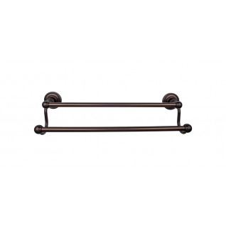 Top Knobs ED7ORBF Edwardian 18 inch Double Towel Bar Oil Rubbed Bronze