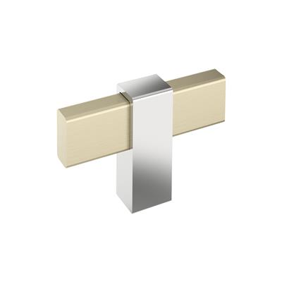 Amerock Mulino 2-3/8 Inch Cabinet Knob Golden Champagne/Polished Chrome