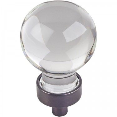 Hardware Resources Harlow 1-1/16 Inch Glass Sphere Cabinet Knob - Brushed Oil-Rubbed Bronze