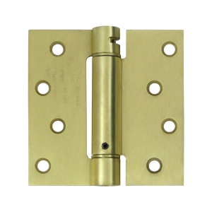 Deltana 4 x 4 Inch Square Corner Single Action, Steel Spring Hinge SOLD EACH
