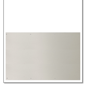 24 x 34 Inch Tall Kickplate Satin Stainless Steel