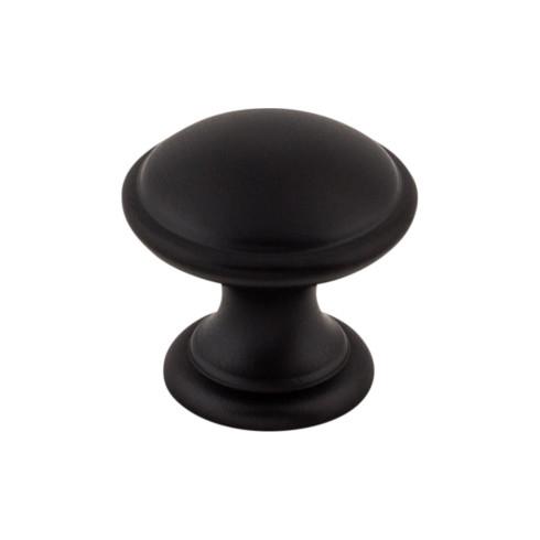 Top Knobs M1878 Rounded Knob 1 1/4 Inch Flat Black