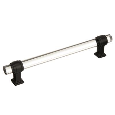 Amerock Glacio 6-5/16 Inch cc Cabinet Pull Clear/Black Bronze