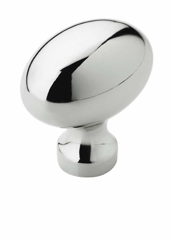 Amerock Allison Value BP5301426 1 3/8 Inch Chrome Oval Cabinet Knob