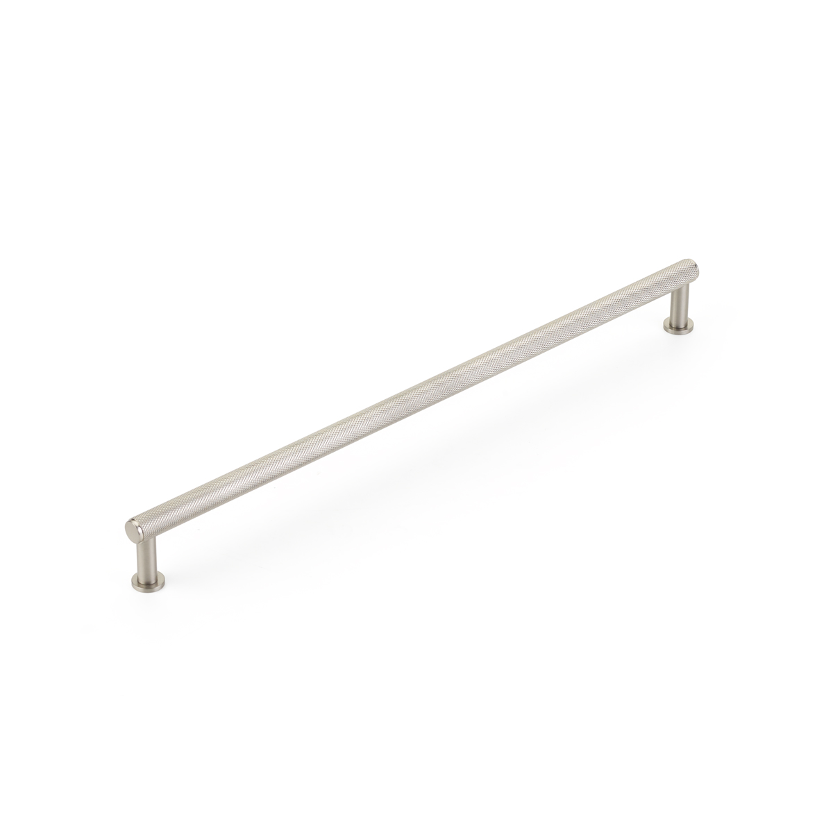 Schaub Pub House, 12 Inch cc, Knurled Brushed Nickel Pull