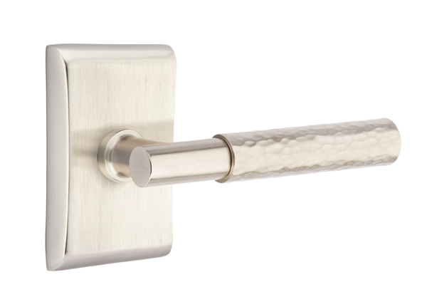 Emtek Hammered T-Bar Style Door Lever with Neos Rosette