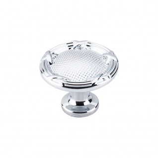Top Knobs M1618 Ribbon & Reed Knob 1 1/4 Inch Diameter Polished Chrome