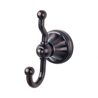 Top Knobs HUD2TB Hudson Double Towel or Robe Hook Tuscan Bronze