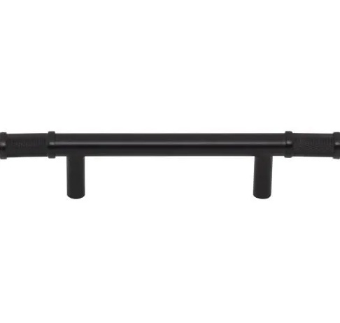 Top Knobs TK3232BLK Burnham Pull 3 3/4 Inch CC Flat Black