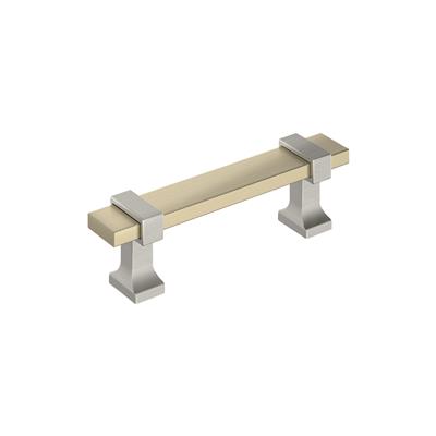 Amerock Overton 3 Inch cc Cabinet Pull Golden Champagne/Satin Nickel