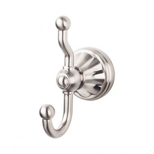 Top Knobs HUD2BSN Hudson Double Towel or Robe Hook Brushed Satin Nickel