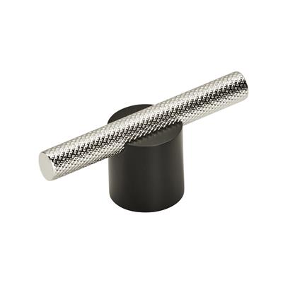 Amerock Transcendent 5/8 Inch cc Cabinet Pull Matte Black/Polished Nickel