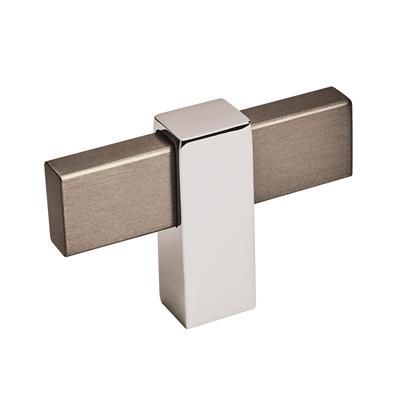 Amerock Mulino 2-3/8 Inch Cabinet Pull Black Bronze Nickel/Polished Chrome