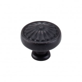 Top Knobs M602 Normandy Flower Knob 1 1/4 Inch Patina Black