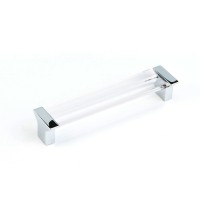 Schaub Positano 128 mm CC Clear Cabinet Pull in Polished Chrome