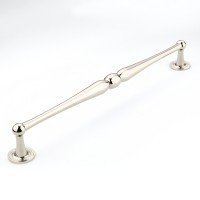 Schaub Atherton 15 inch CC Appliance Pull with Plain Footplate in Polished Nickel