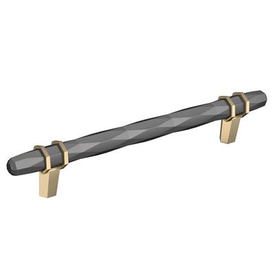 Amerock London 6-5/16 Inch cc Cabinet Pull Black Bronze/Golden Champagne