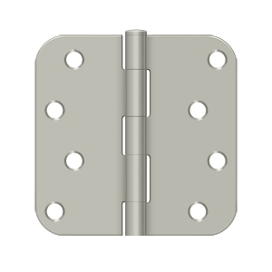 Deltana 4 Inch x 4 Inch x 5/8 Inch Radius Hinge, Brushed Nickel