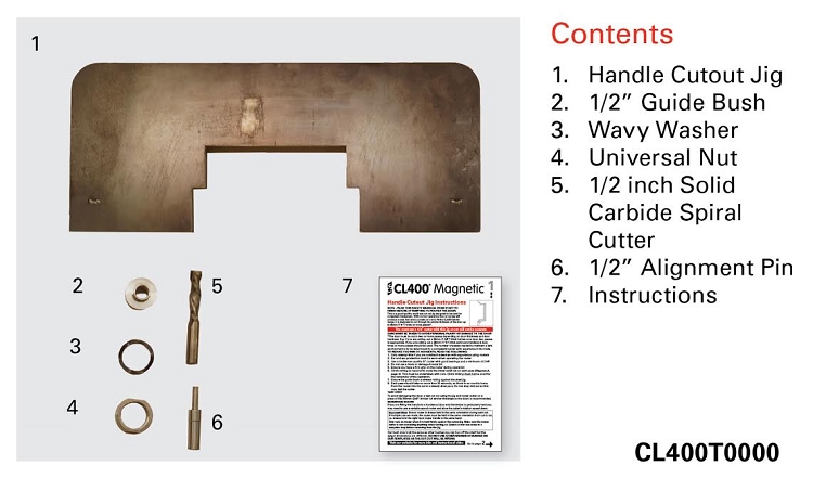 Cavity Sliders Door Cutout Jig for CL400 Handles