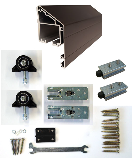 Cavity Sliders Wall Mounted Sliding Door Track - Bronze Anodized