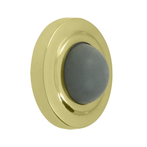 Deltana Solid Brass 2 1/2 Inch Diameter, Convex Flush Mounted Bumper
