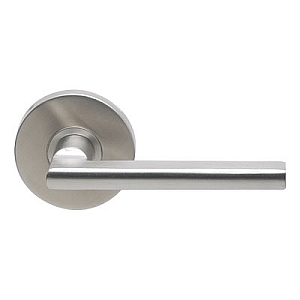 Linnea L78 Stainless Steel Door Lever with Round Rosette