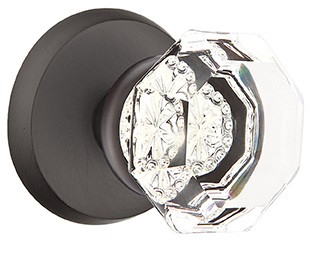Emtek Old Town Clear Knob with Sandcast Style 2 Rosette