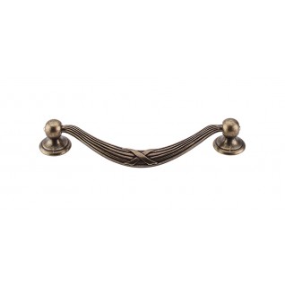 Top Knobs M933 Ribbon & Reed Drop Pull 5 1/16 Inch CC German Bronze