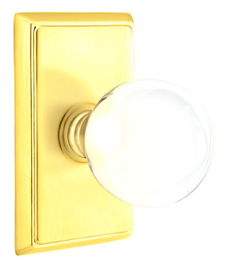 Emtek Bristol Door Knob with Rectangular Rosette