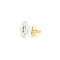 Schaub Stargaze 1 1/4 inch Octagonal Clear Knob in Polished Brass