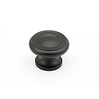 Schaub Traditional Designs Round Knob 1 1/2 inch dia Flat Black