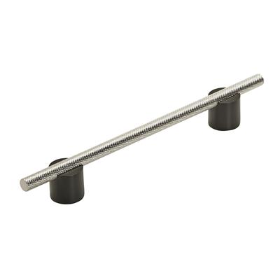 Amerock Transcendent 6-5/16 Inch cc Cabinet Pull Matte Black/Polished Nickel