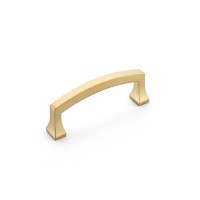 Schaub Menlo Park Arched Pull 4 inch cc Signature Satin Brass