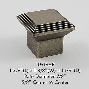 Residential Essentials 10318 Cabinet Knob in Aged Pewter