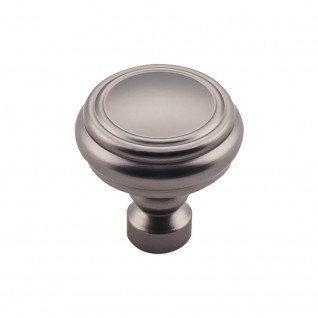 Top Knobs TK880AG Brixton 1 1/4 inch Rimmed Knob Ash Gray