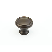 Schaub Traditional Designs Round Ring Knob 1 1/4 inch dia Oil Rubbed Bronze