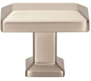 Atlas Homewares Sweetbriar Lane Rectangle Knob 1 3/8 Inch Brushed Nickel